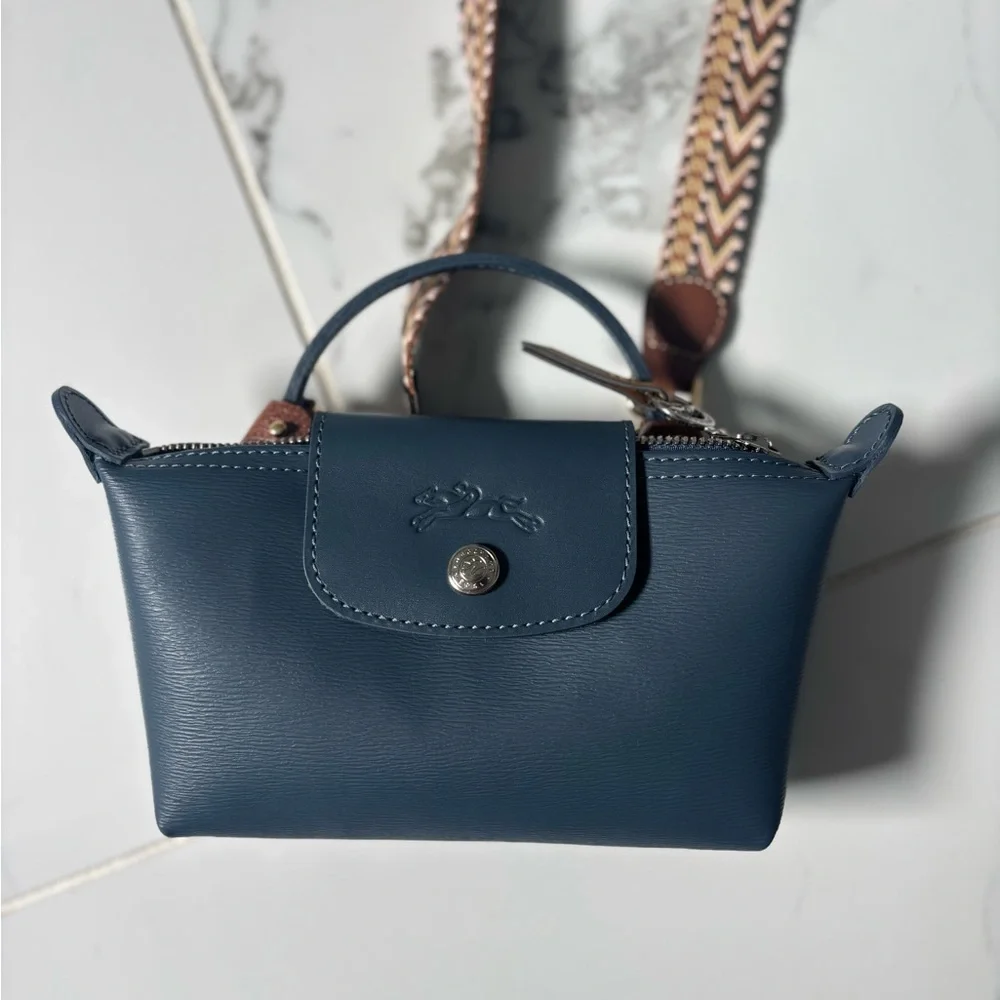 Longchamp Le Pilage cosmetics case blue - Picture 3 of 8